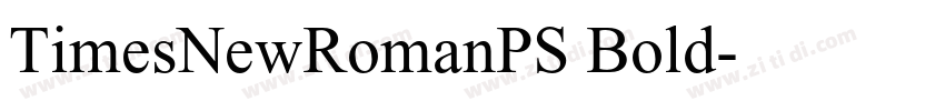 TimesNewRomanPS Bold字体转换